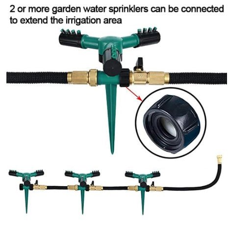 360 Automatic Rotating Sprinkler Irrigation Garden Lawn Courtyard Household Garden Water Adjustable Sprinkler Irrigate Tools - Gardening Land