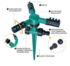 360 Automatic Rotating Sprinkler Irrigation Garden Lawn Courtyard Household Garden Water Adjustable Sprinkler Irrigate Tools - Gardening Land