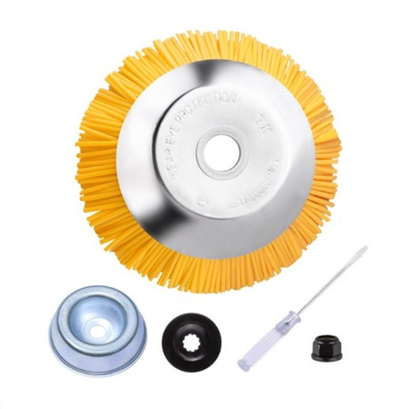 5pcs/set 8inch Nylon Wire Wheel Grass Trimmer Lawnmower Brush Cutter Head with Install Tool for Garden Backyard Lawn Sidewalk - Gardening Land