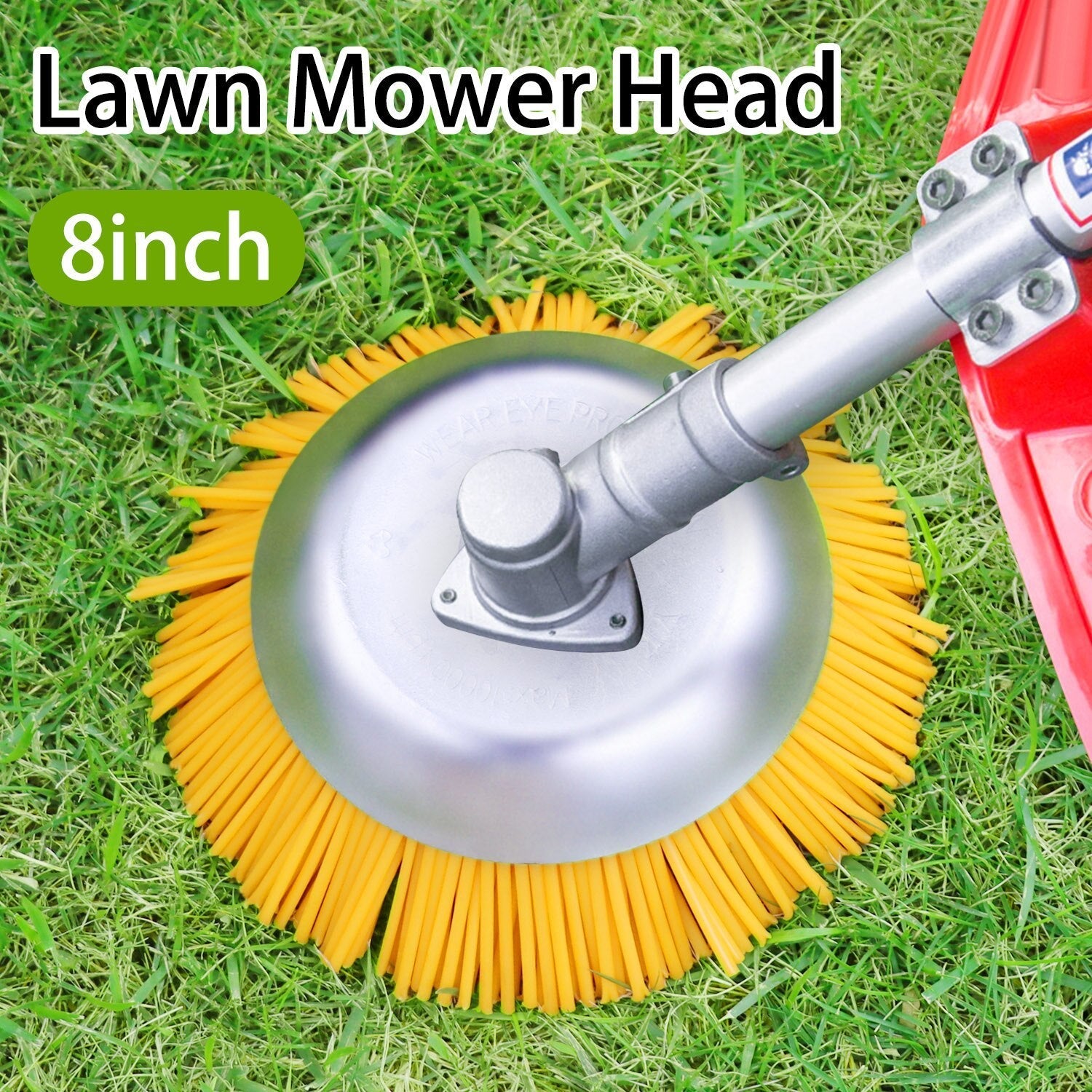 5pcs/set 8inch Nylon Wire Wheel Grass Trimmer Lawnmower Brush Cutter Head with Install Tool for Garden Backyard Lawn Sidewalk - Gardening Land