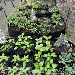 8 - grid Vegetables Grow Nursery Basin Thickened Felt Planting Bag - Gardening Land