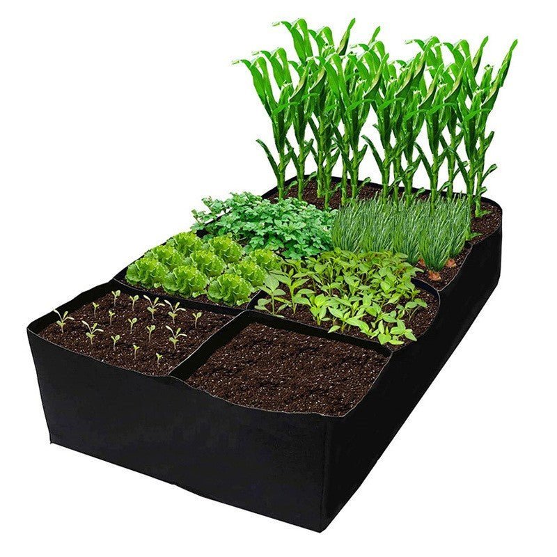 8 - grid Vegetables Grow Nursery Basin Thickened Felt Planting Bag - Gardening Land