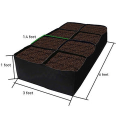 8 - grid Vegetables Grow Nursery Basin Thickened Felt Planting Bag - Gardening Land