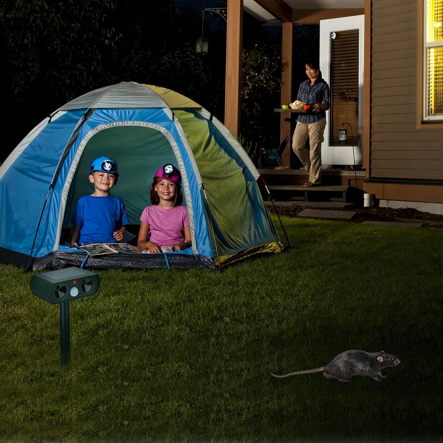 Animal Repellent, Solar Motion Sensor, Outdoor Farm, Garden, Courtyard Solar Power Ultrasonic Animal Repeller Pest Repellent Dog Cat Deer Raccoon - Gardening Land