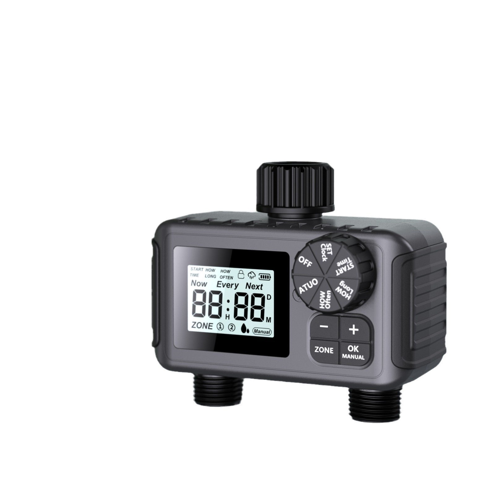 Automatic Irrigation Timer Large Screen Dual - channel Intelligent Watering Controller - Gardening Land