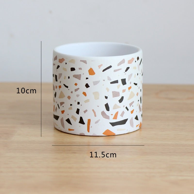 Balcony succulents round flower pots - Gardening Land