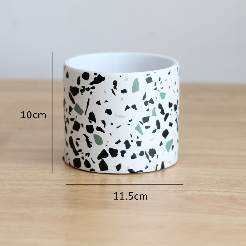 Balcony succulents round flower pots - Gardening Land