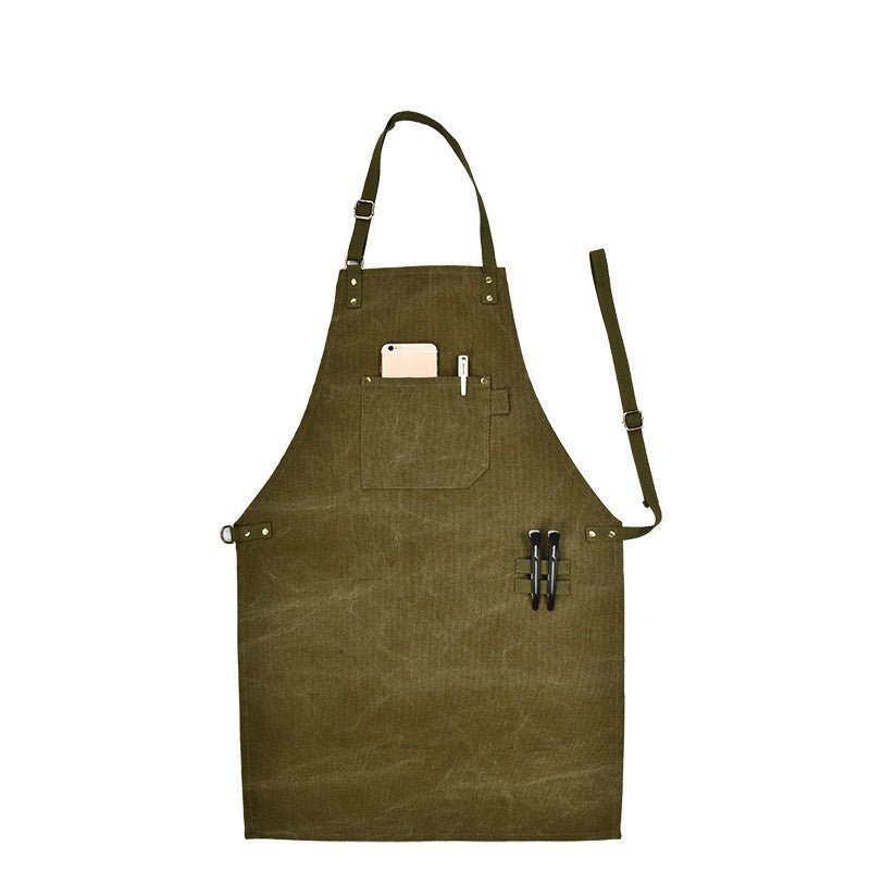 Barber Baking Coffee Shop Gardening Thickened Canvas Apron - Gardening Land