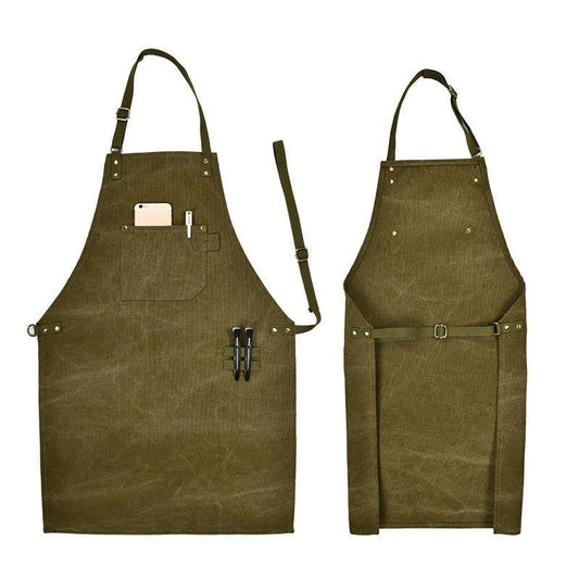 Barber Baking Coffee Shop Gardening Thickened Canvas Apron - Gardening Land
