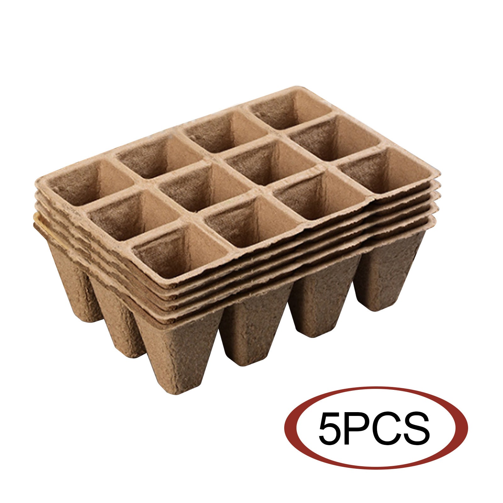 Biodegradable Eco - Friendly Pulp Seedling Nursery Pots 12 - Hole - Gardening Land