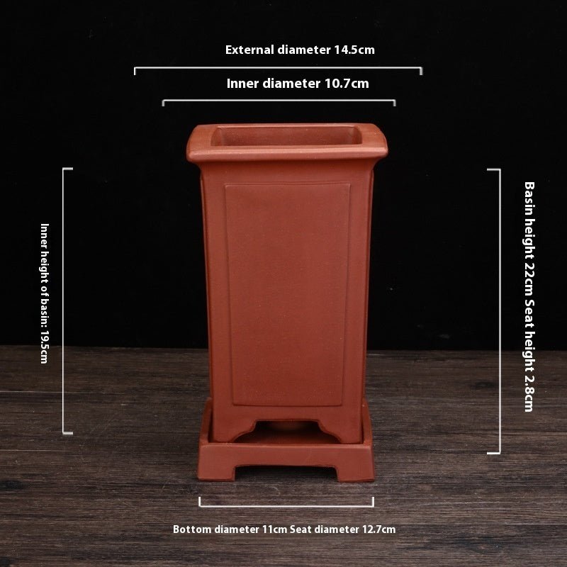 Ceramic Zisha Orchid Pots Indoor Elegant - Gardening Land