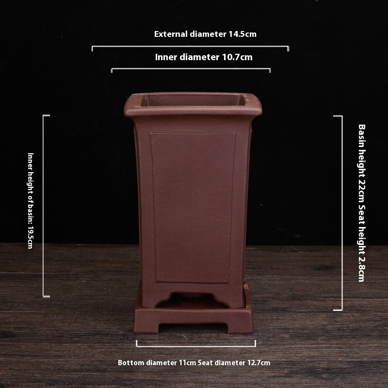 Ceramic Zisha Orchid Pots Indoor Elegant - Gardening Land