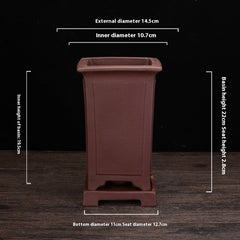 Ceramic Zisha Orchid Pots Indoor Elegant - Gardening Land