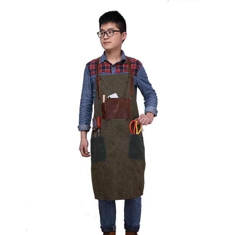 Craftsman Apron Designer Coffee Shop Canvas Apron Work Apron Bag - Gardening Land