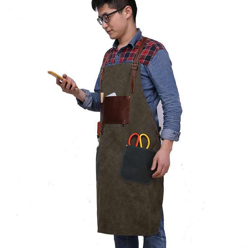 Craftsman Apron Designer Coffee Shop Canvas Apron Work Apron Bag - Gardening Land