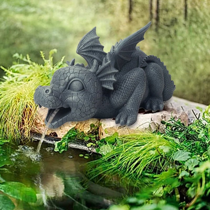 Creative Dinosaur Statue Cute Animals Resin Crafts Fountain Ornament For Home Garden Courtyard Decoration Xqmg Garden Statues - Gardening Land