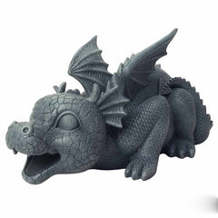 Creative Dinosaur Statue Cute Animals Resin Crafts Fountain Ornament For Home Garden Courtyard Decoration Xqmg Garden Statues - Gardening Land