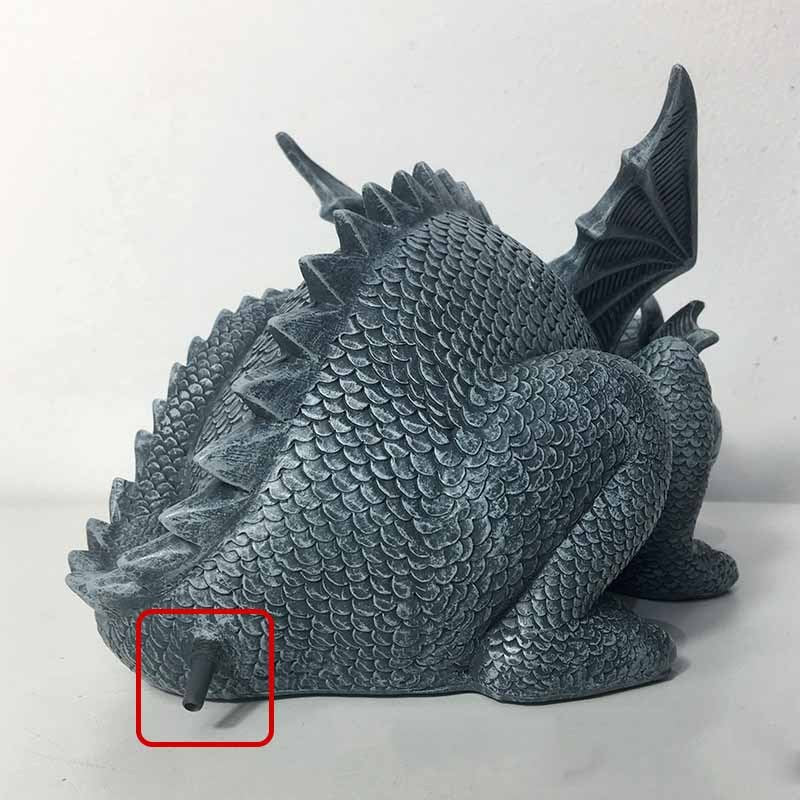 Creative Dinosaur Statue Cute Animals Resin Crafts Fountain Ornament For Home Garden Courtyard Decoration Xqmg Garden Statues - Gardening Land
