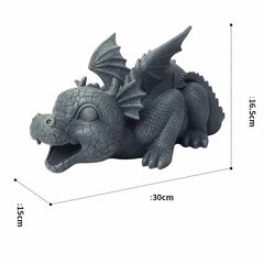 Creative Dinosaur Statue Cute Animals Resin Crafts Fountain Ornament For Home Garden Courtyard Decoration Xqmg Garden Statues - Gardening Land