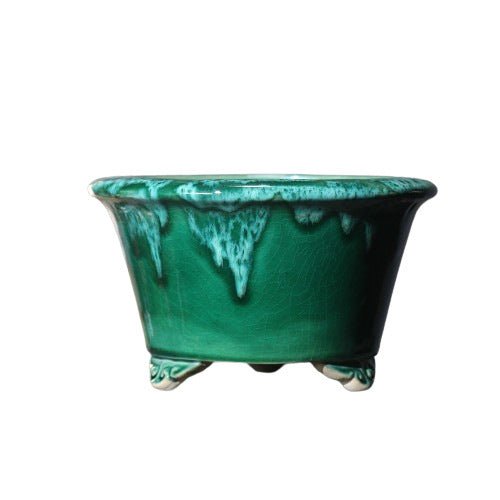 Desktop Potted Handmade Pots Flow Glaze - Gardening Land