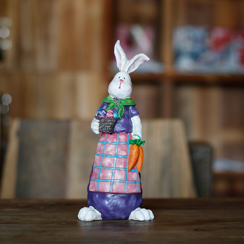 Easter Rabbit Decoration Realistic Rabbit Resin Crafts Garden Decoration Gardening Garden Decoration - Gardening Land