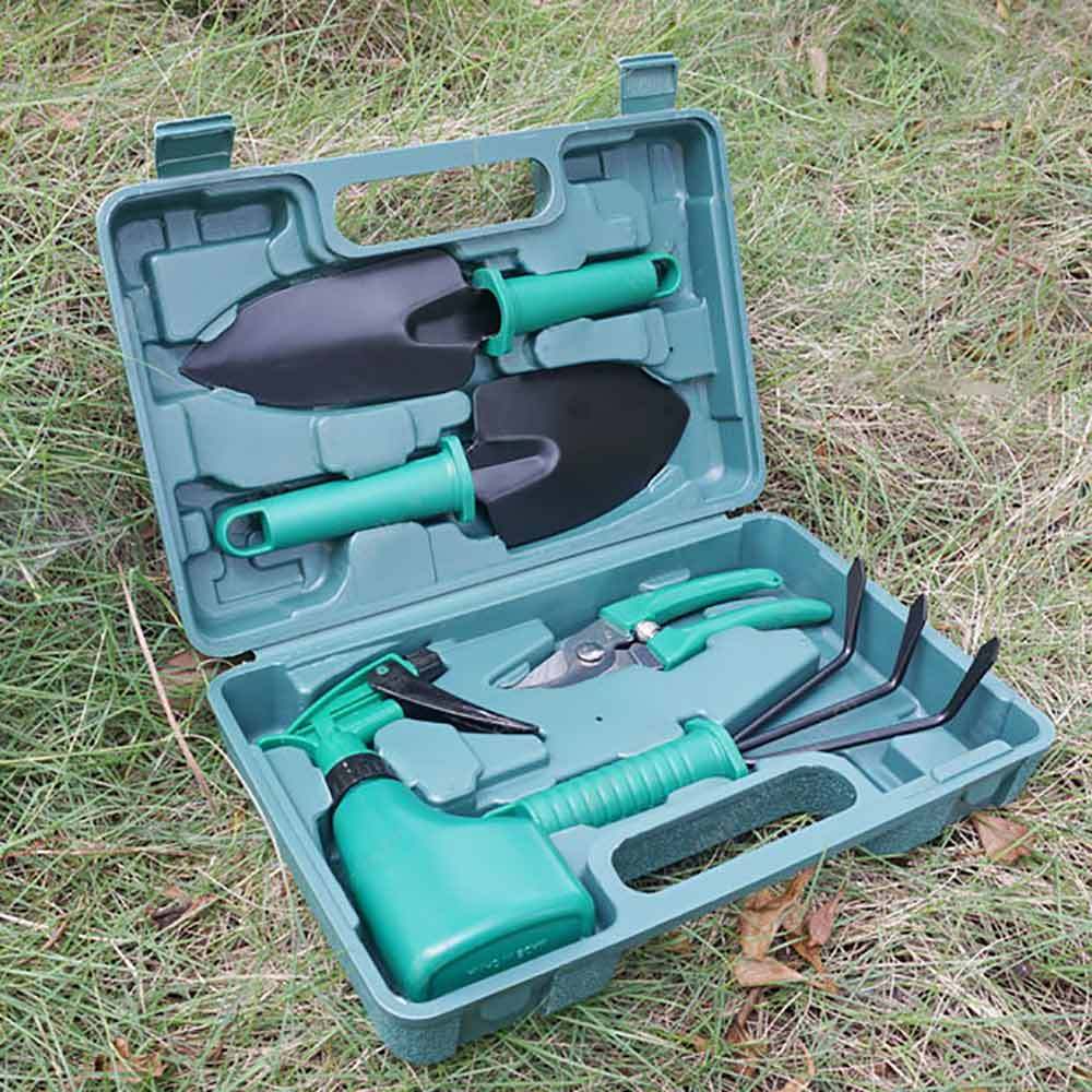 Five - piece Garden Tool Plastic Box Plastic Garden Tool Set - Gardening Land