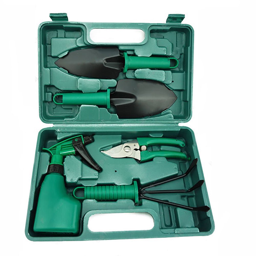 Five - piece Garden Tool Plastic Box Plastic Garden Tool Set - Gardening Land