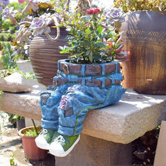 Garden Art Jeans Garden Decoration Flower Pot - Gardening Land