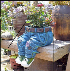 Garden Art Jeans Garden Decoration Flower Pot - Gardening Land