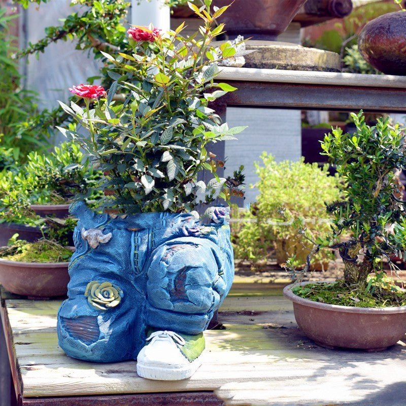 Garden Art Jeans Garden Decoration Flower Pot - Gardening Land