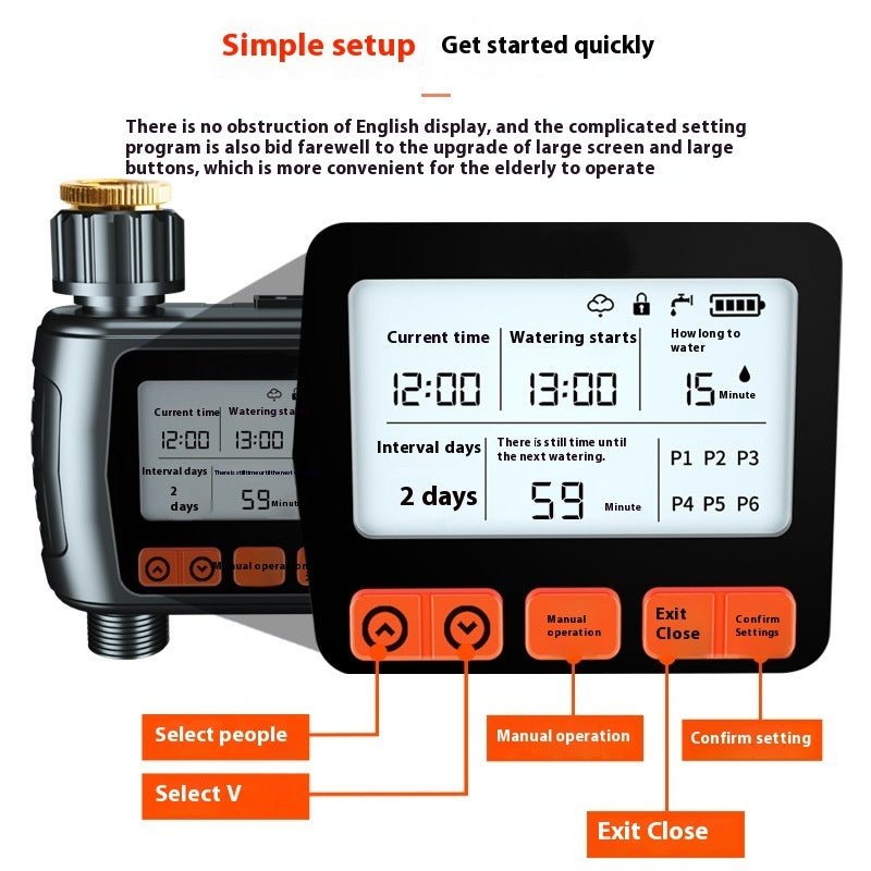 Garden Automatic Watering Device Timing Sprinkler Irrigation System - Gardening Land