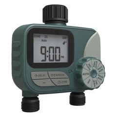 Garden Irrigation Double Valve Automatic Controller Intelligent Watering Flowers - Gardening Land