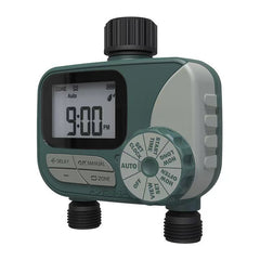 Garden Irrigation Double Valve Automatic Controller Intelligent Watering Flowers - Gardening Land