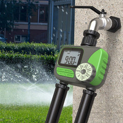 Garden Irrigation Double Valve Automatic Controller Intelligent Watering Flowers - Gardening Land