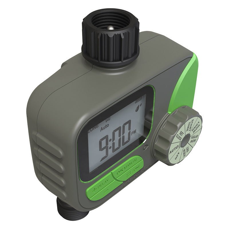 Garden Irrigation Double Valve Automatic Controller Intelligent Watering Flowers - Gardening Land