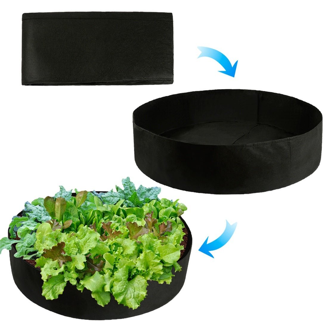 Garden Raised Bed Round Planting Container Grow Bags Fabric Planter Pot For Plants Nursery Pot - Gardening Land