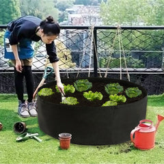 Garden Raised Bed Round Planting Container Grow Bags Fabric Planter Pot For Plants Nursery Pot - Gardening Land