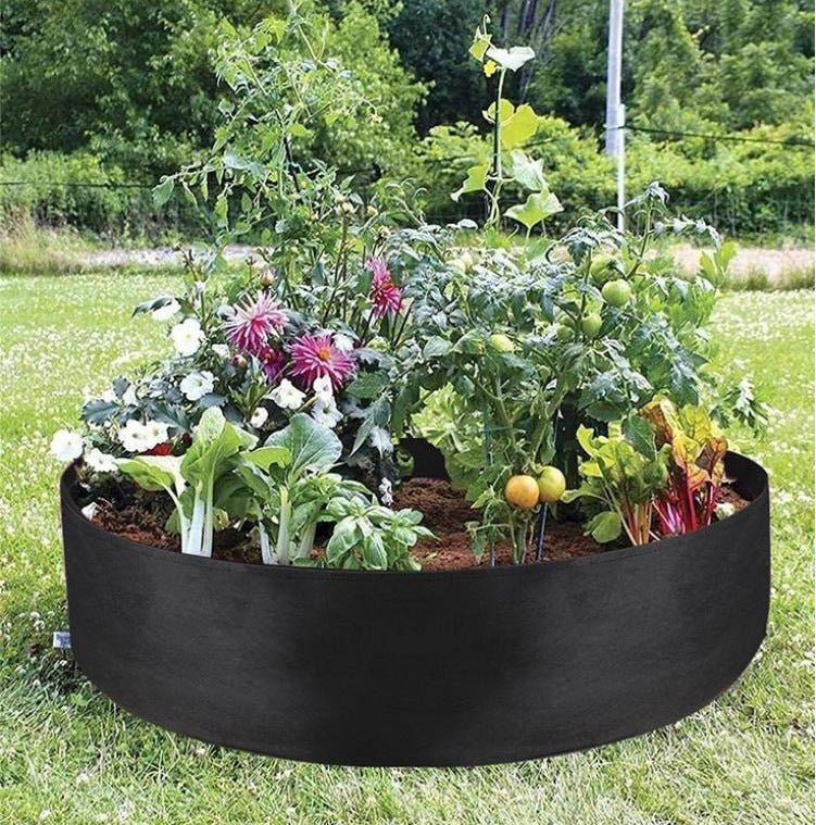 Garden Raised Bed Round Planting Container Grow Bags Fabric Planter Pot For Plants Nursery Pot - Gardening Land