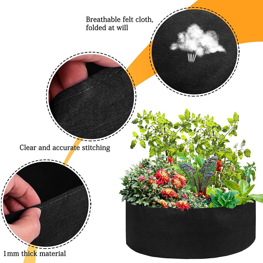 Garden Raised Bed Round Planting Container Grow Bags Fabric Planter Pot For Plants Nursery Pot - Gardening Land
