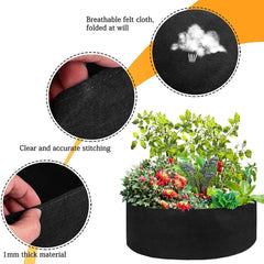 Garden Raised Bed Round Planting Container Grow Bags Fabric Planter Pot For Plants Nursery Pot - Gardening Land