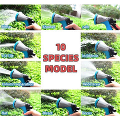 Garden Sprayer Water Spray Bottle Mist Gun Ten Modes Home Tools Accessories Aluminium Alloy Regadera Plant Watering Nozzle - Gardening Land