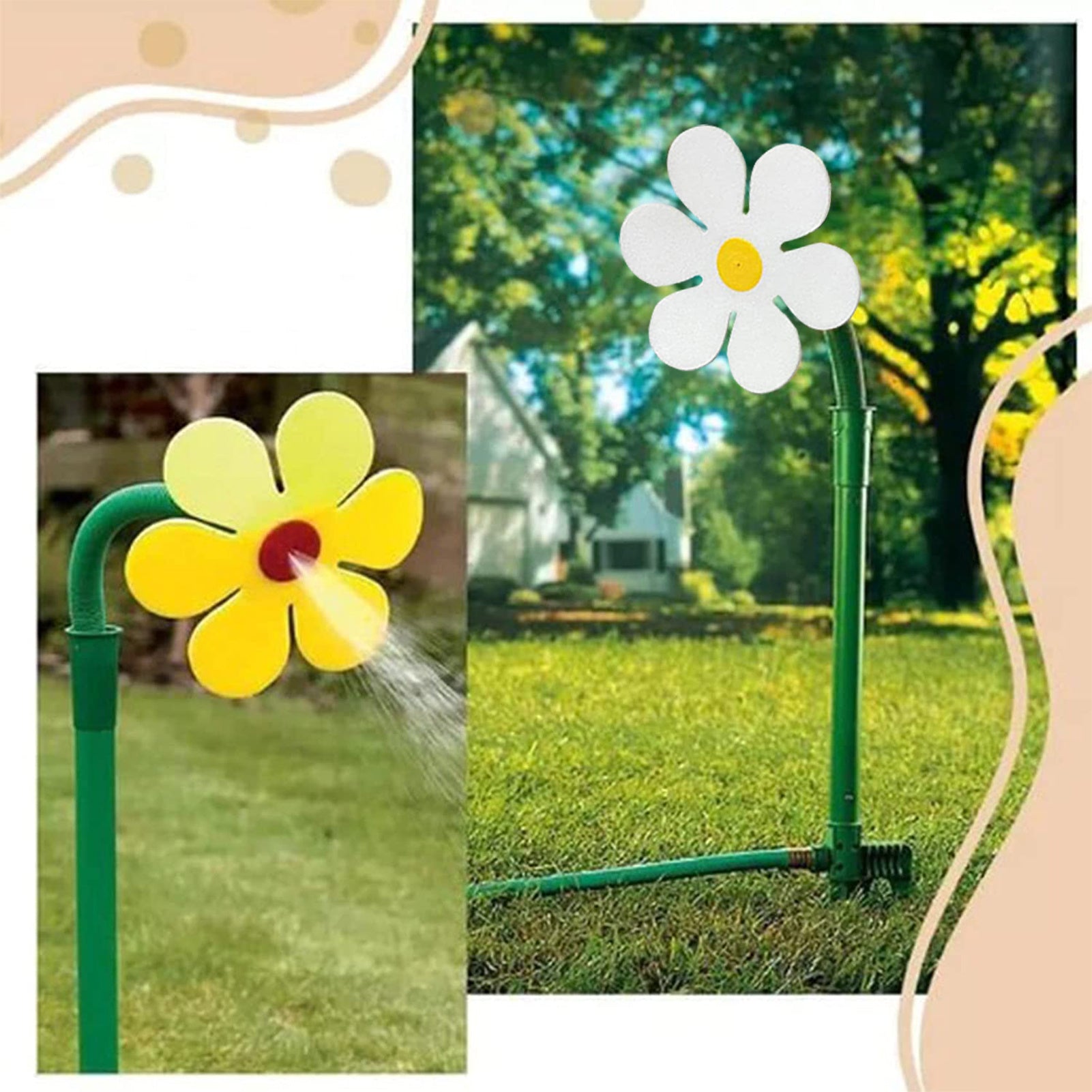 Garden Sprinkler Plastic Sprinkler Sunflower Sprinkler Garden Work Tool Adjustable Sprinklers And Garden Hoses - Gardening Land
