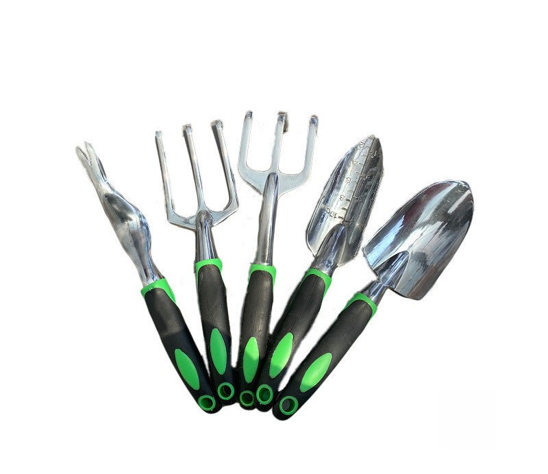 Garden Supplies 9 - piece Aluminum Alloy Set, Silicone Two - color Handle Shovel Gardening Tools - Gardening Land
