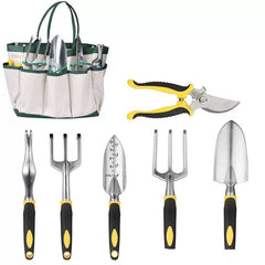 Garden Tools 8 - piece Set Aluminum Alloy Two - color Plastic Handle Shovel - Gardening Land