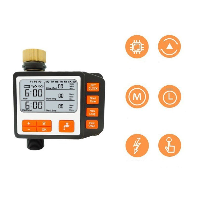 Garden Watering Timer Outdoor Automatic Electronic Watering Timer Irrigation Water Timeing Controller System - Gardening Land