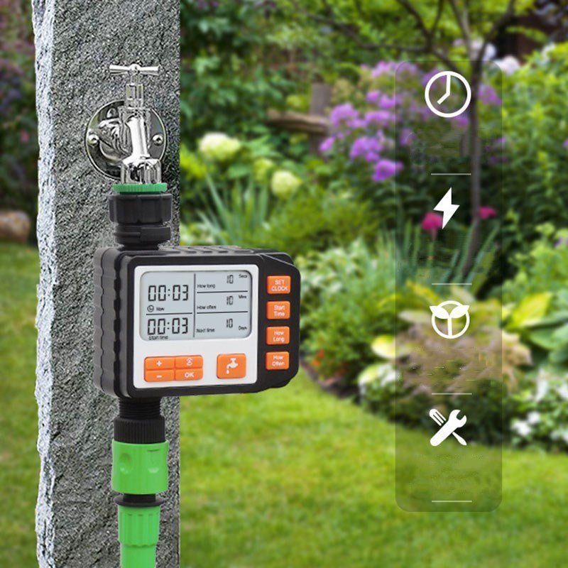 Garden Watering Timer Outdoor Automatic Electronic Watering Timer Irrigation Water Timeing Controller System - Gardening Land