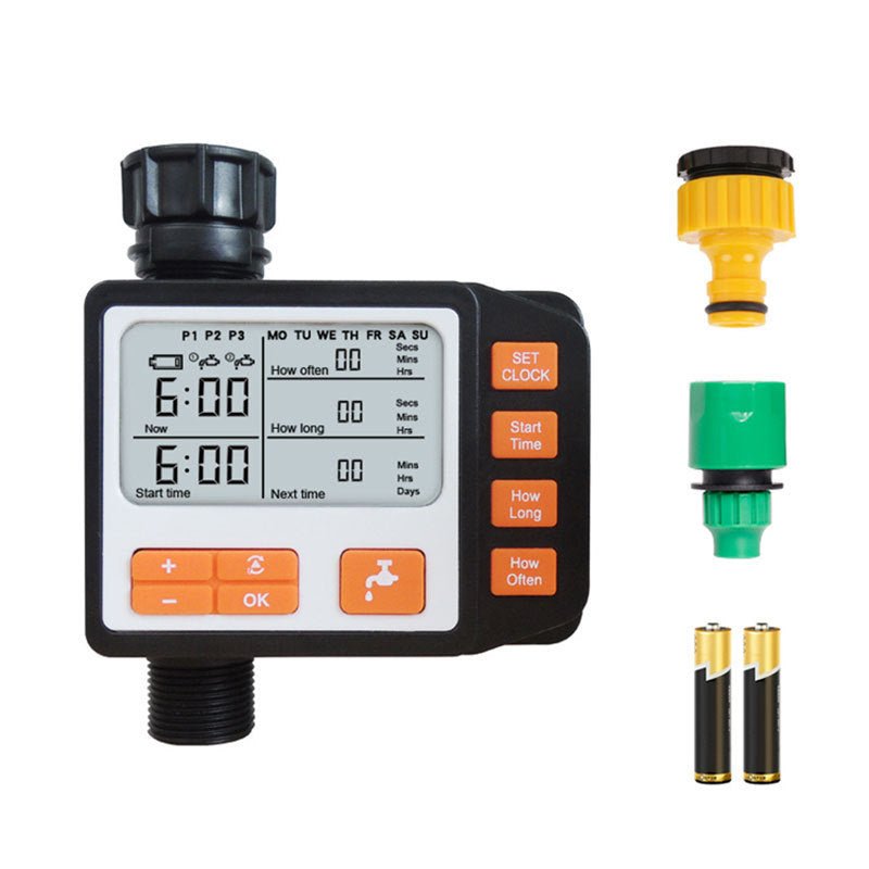 Garden Watering Timer Outdoor Automatic Electronic Watering Timer Irrigation Water Timeing Controller System - Gardening Land