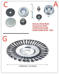 Grass Trimmer Head Steel Wire Brush - Gardening Land