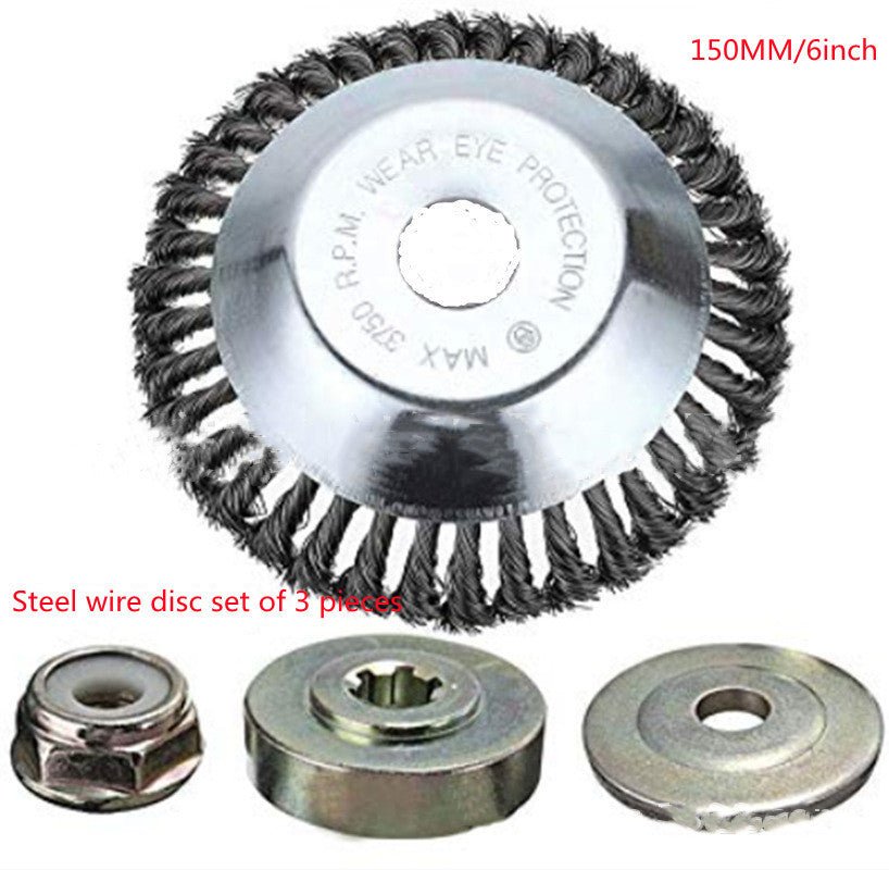 Grass Trimmer Head Steel Wire Brush - Gardening Land