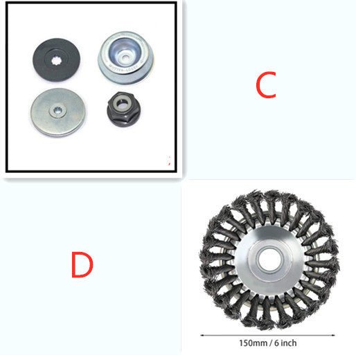 Grass Trimmer Head Steel Wire Brush - Gardening Land